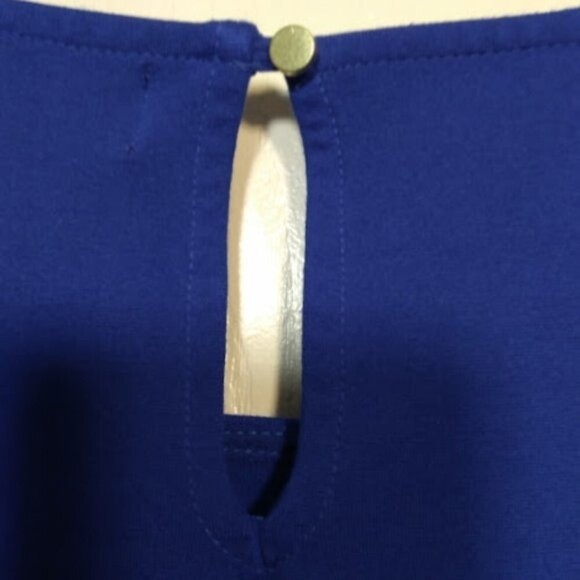 Liz Claiborne Career Blue Peplum Top Size: M - Picture 12 of 15